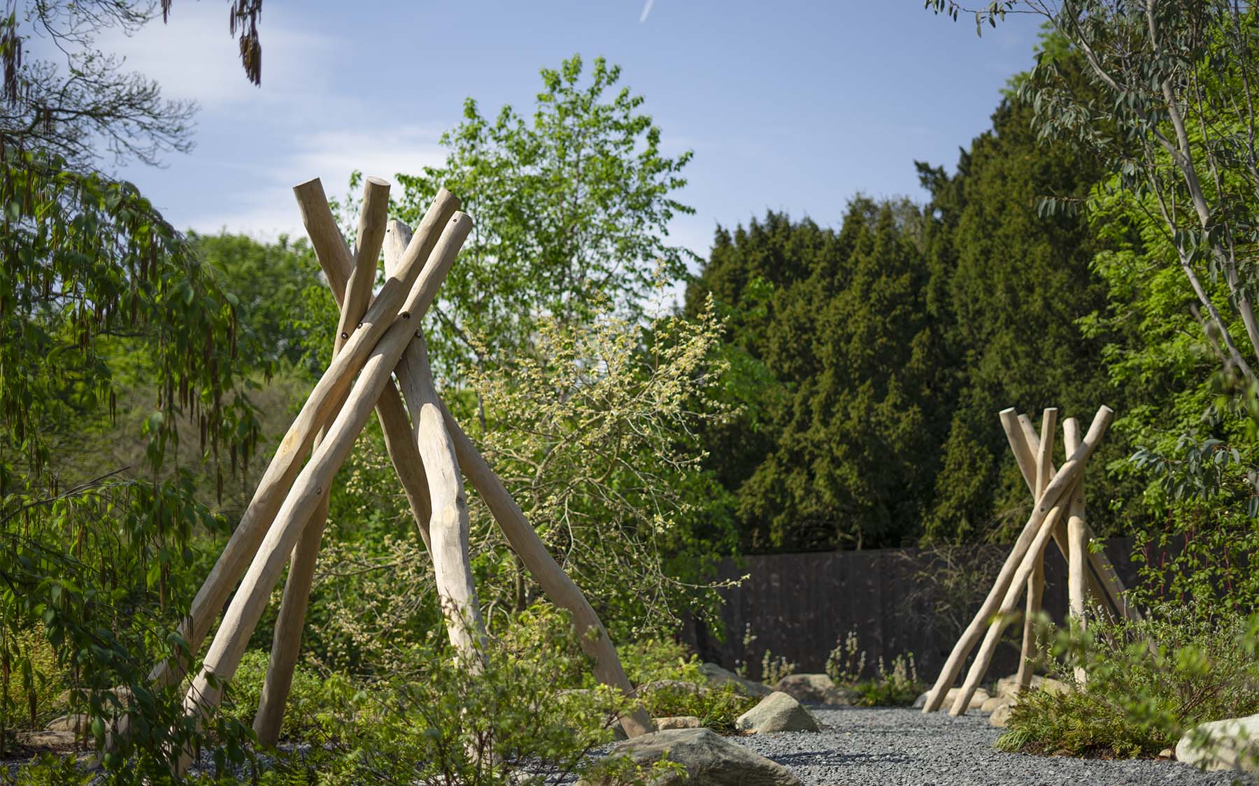 natural playground equipment teepees