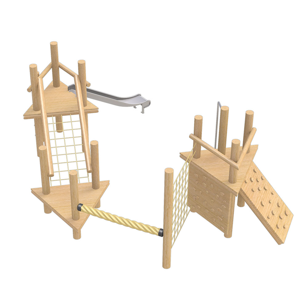 natural playground equipment robinia climbing frame no 11