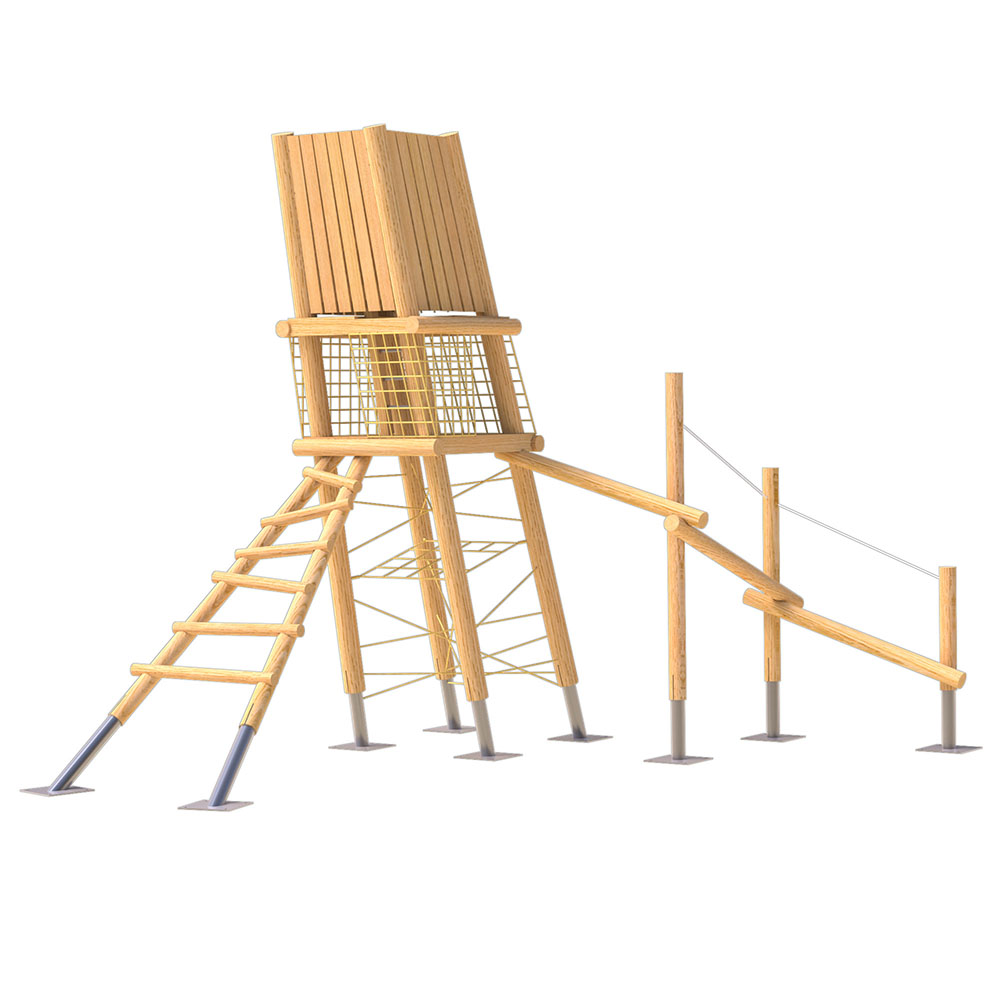 natural playground equipment robinia climbing frame no 4