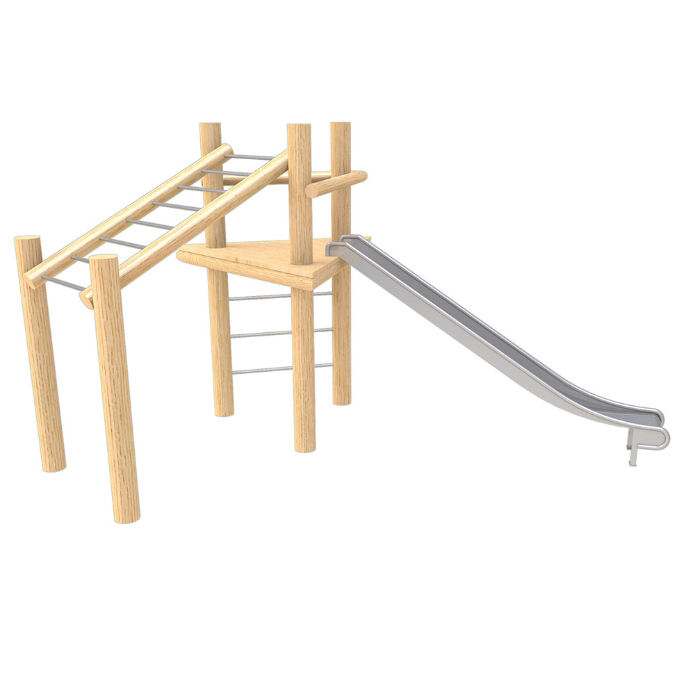 natural playground equipment robinia climbing frame no 7