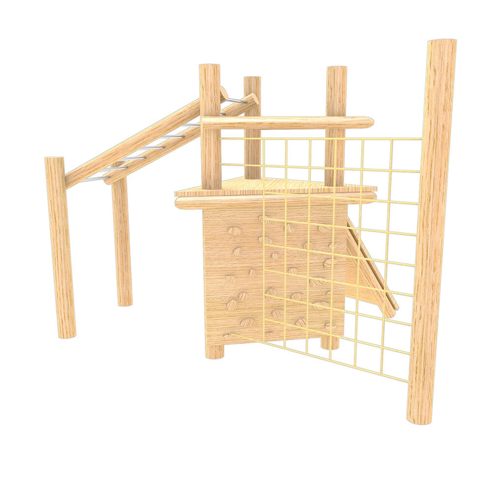 natural playground equipment robinia climbing frame no 8